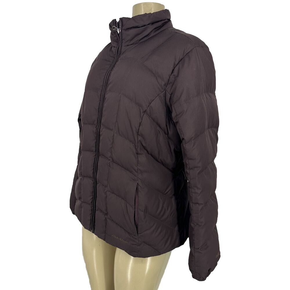 Eddie Bauer Women Large ZIP Up Puffer Down Jacket Winter Outdoors CLT - Picture 2 of 8